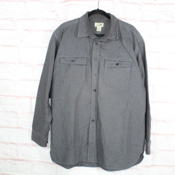 L.L. Bean Other - LL Bean Gray Heather Traditional Fit Chamois Collared Warmer Shirt Size XL